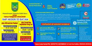 INFO PPDB SMPN 53 BATAM TAHUN PELAJARAN 2024-2025